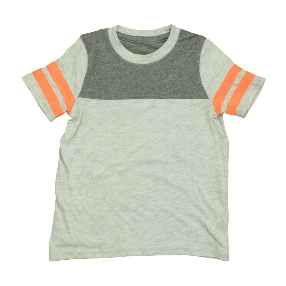 Rockets Of Awesome Boys Grey | Orange | Stripes T-Shirt size: 4T